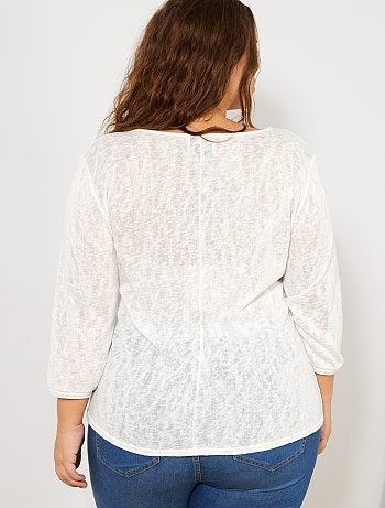 Jersey fino efecto lino - Kiabi