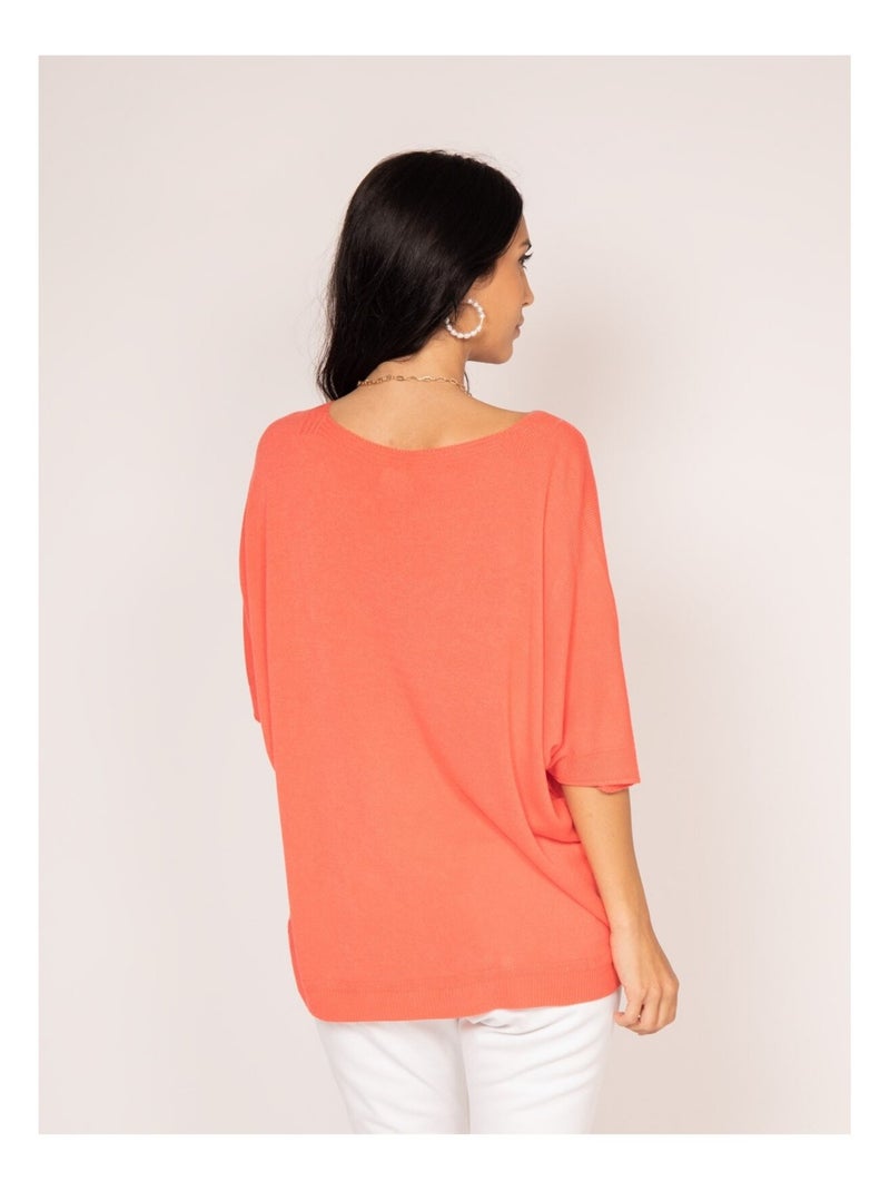 Jersey fino KUSMI Naranja coral - Kiabi