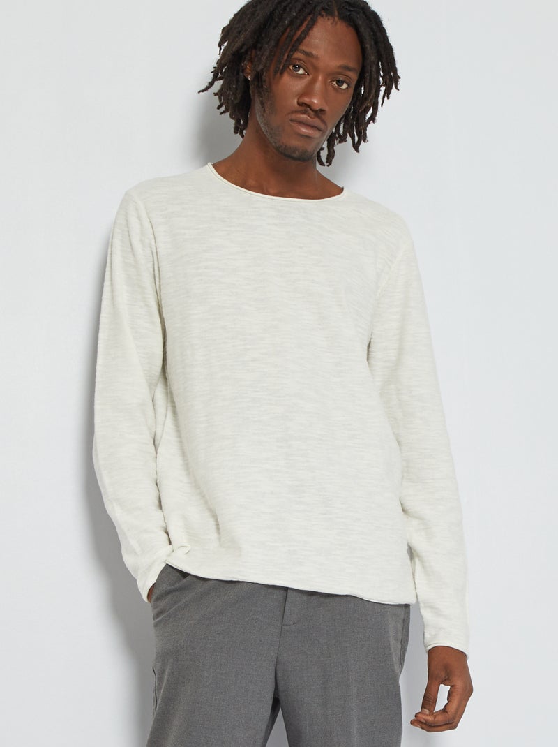 Jersey fino 'Produkt' blanco - Kiabi