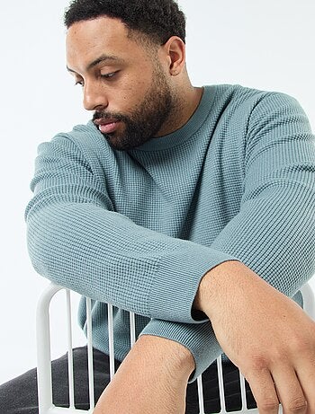 Jersey gofrado de punto elástico