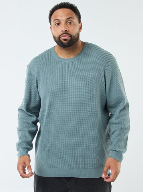 Jersey gofrado de punto elástico - Kiabi