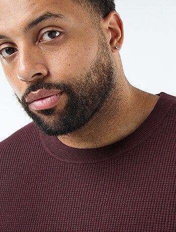 Jersey gofrado de punto elástico