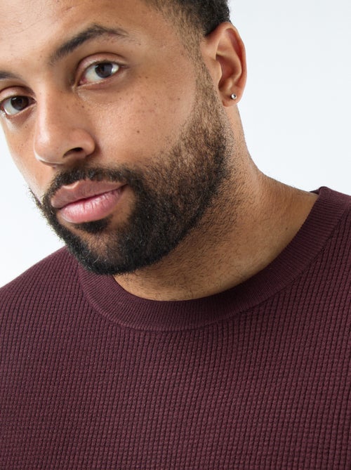 Jersey gofrado de punto elástico - Kiabi