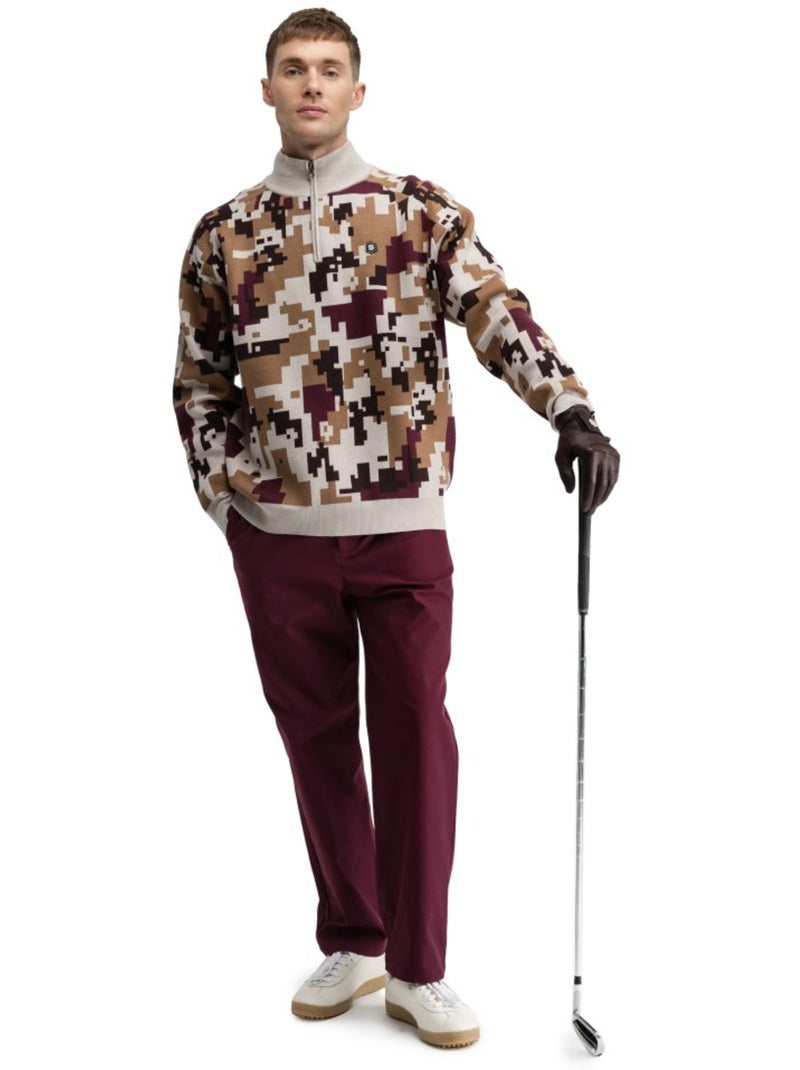 Jersey golf media cremallera hombre golf hombre fade sand Beige - Kiabi