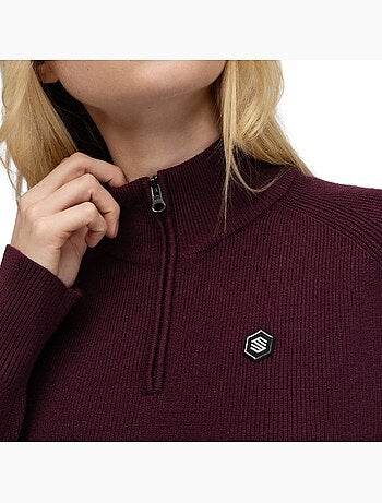 Jersey golf media cremallera mujer golf mujer fade-w cherry