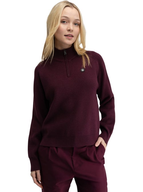 Jersey golf media cremallera mujer golf mujer fade-w cherry - Kiabi