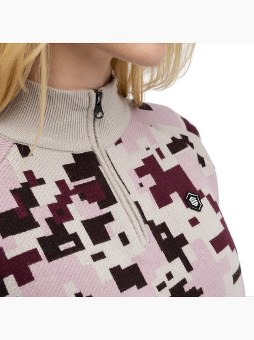 Jersey golf media cremallera mujer golf mujer fade-w - Kiabi