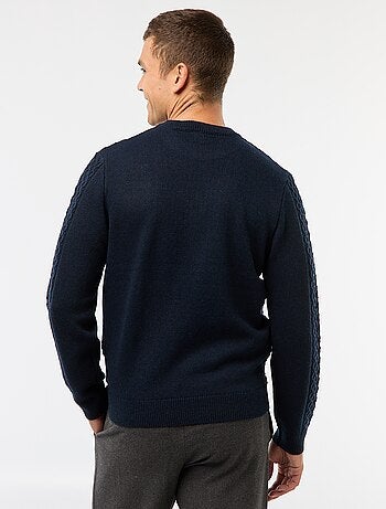 Jersey grueso de punto trenzado liso