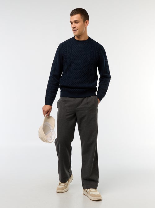 Jersey grueso de ochos liso - Kiabi