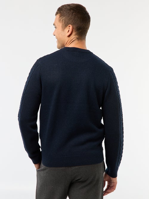 Jersey grueso de ochos liso - Kiabi