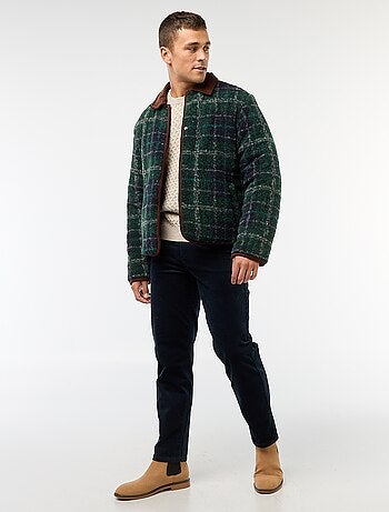 Jersey grueso de punto trenzado liso