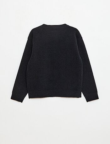 Jersey holgado cuello redondo liso