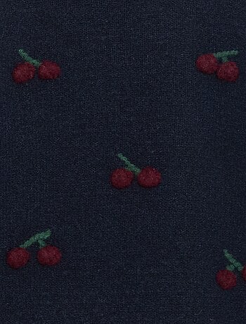Jersey imitación lana con bordados 'cerezas'