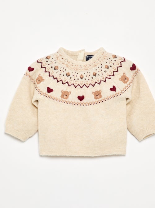 Jersey jacquard de Navidad de punto grueso - Kiabi