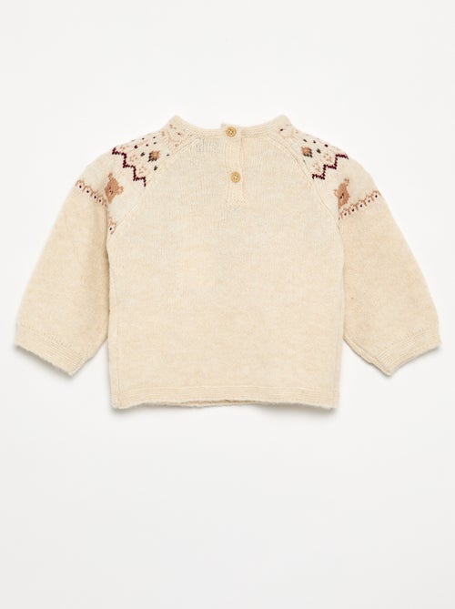 Jersey jacquard de Navidad de punto grueso - Kiabi