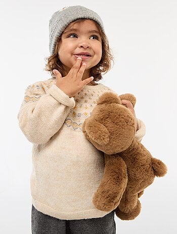 Jersey jacquard de punto fluffy