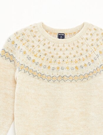 Jersey jacquard de punto fluffy