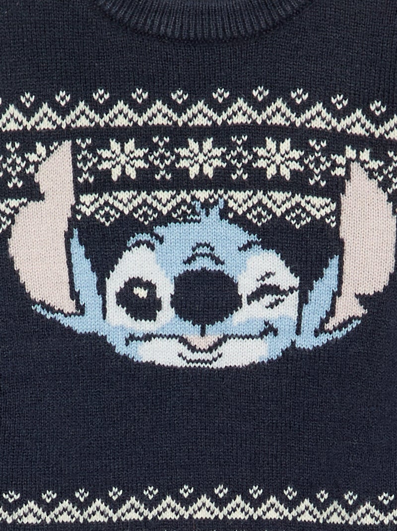 Jersey jacquard 'Disney' 'Stitch' Azul - Kiabi