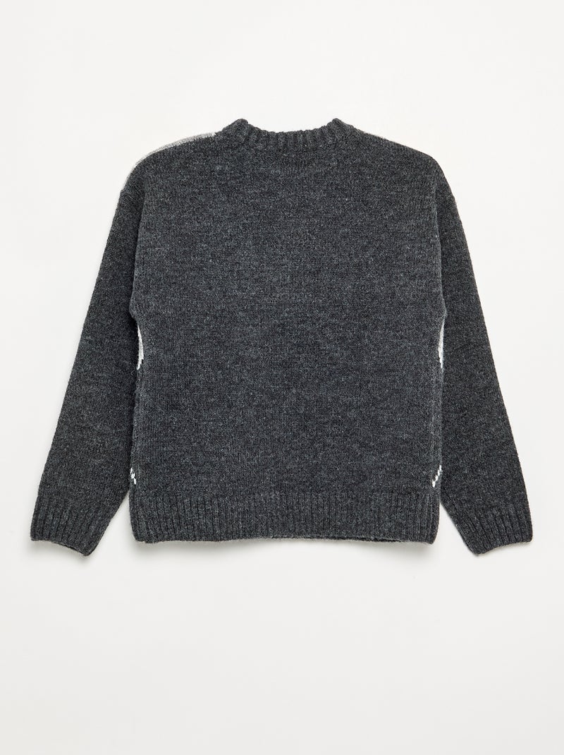 Jersey jacquard Gris - Kiabi