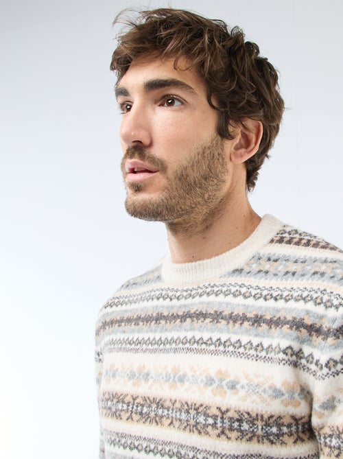 Jersey jacquard grueso - Kiabi