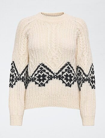 Jersey jacquard 'JDY' cuello redondo