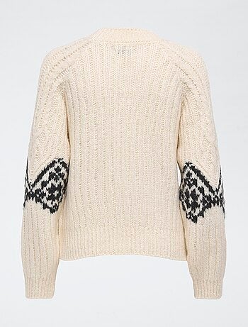 Jersey jacquard 'JDY' cuello redondo
