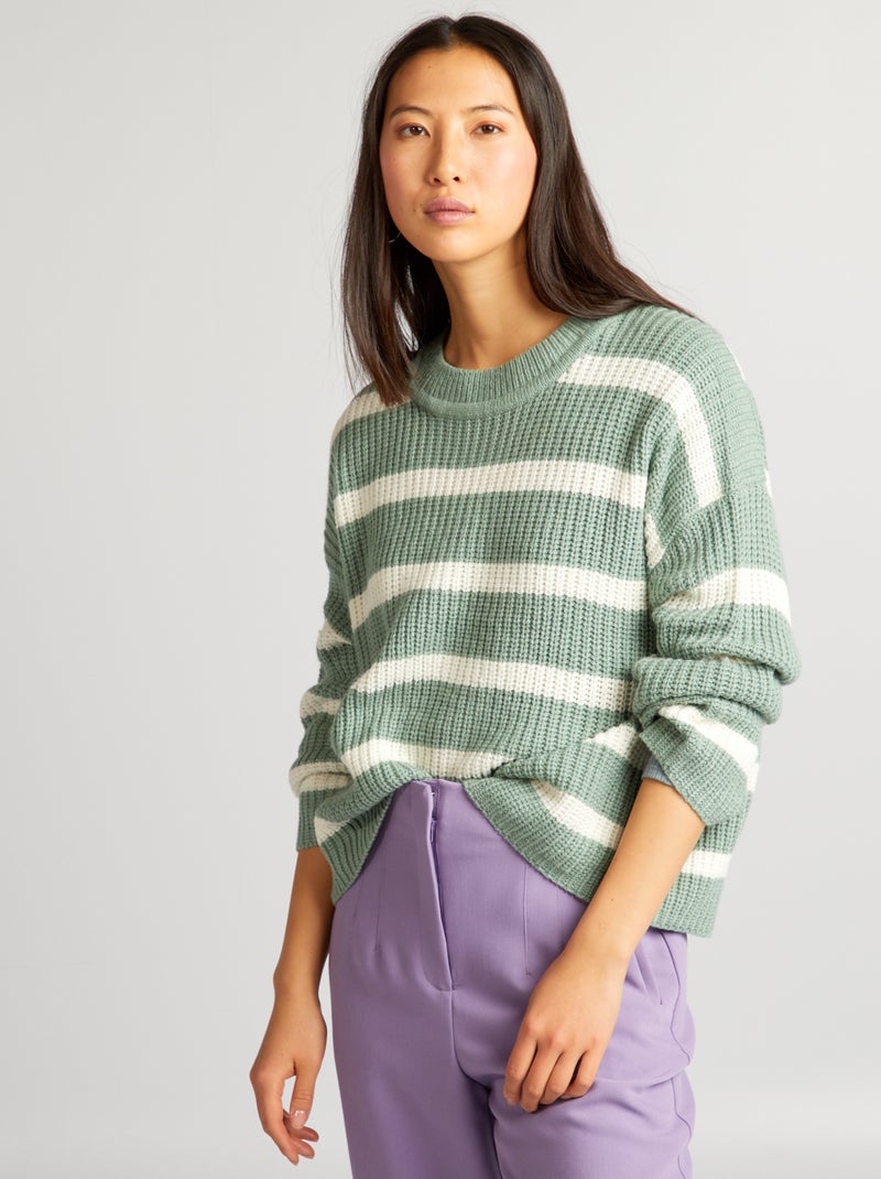 Jersey De Punto Para Mujer JDY - Corte Recto Y Dobladillo Ondulado, Marca Danesa, Básico Y Cómodo