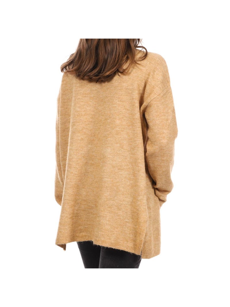 Jersey largo de mujer Vero Moda Beige - Kiabi