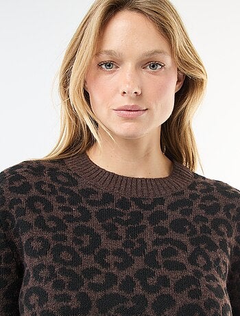 Jersey leopardo cuello redondo