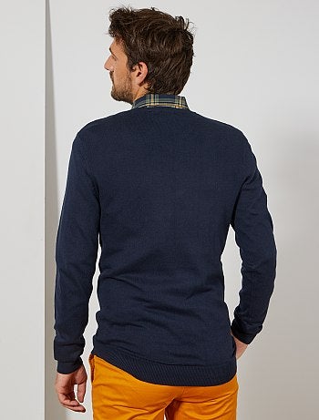 Hombre de más de 1’90m - Jersey ligero con cuello de pico +1,90 m - Kiabi