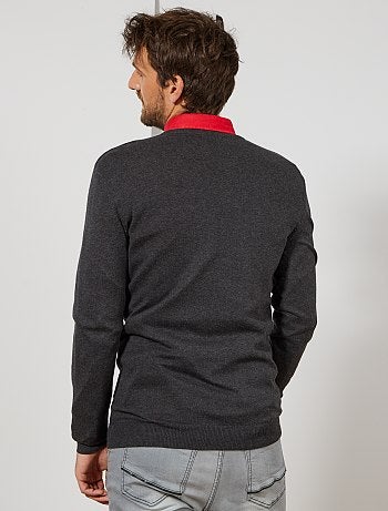 Hombre de más de 1’90m - Jersey ligero con cuello de pico +1,90 m - Kiabi