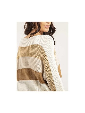 Jersey ligero cuello redondo a rayas KLAO