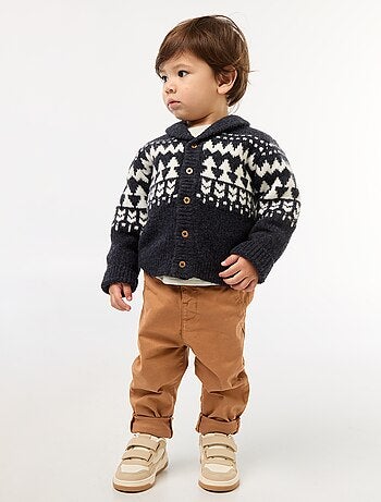 Jersey ligero de algodón elástico con estampado