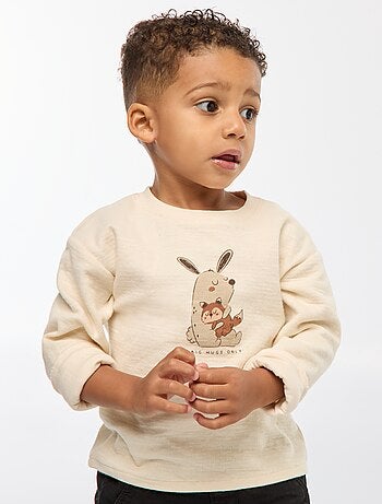 Jersey ligero de algodón elástico con estampado