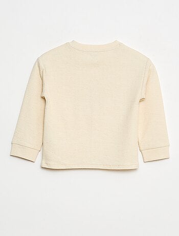 Jersey ligero de algodón elástico con estampado