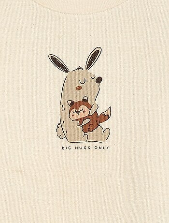 Jersey ligero de algodón elástico con estampado