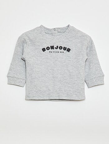 Jersey ligero de algodón elástico con estampado