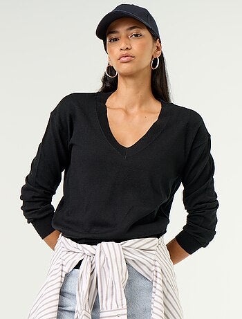 Jersey ligero de cuello en V