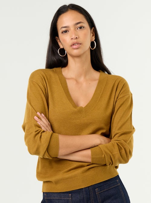 Jersey ligero de cuello en V - Kiabi