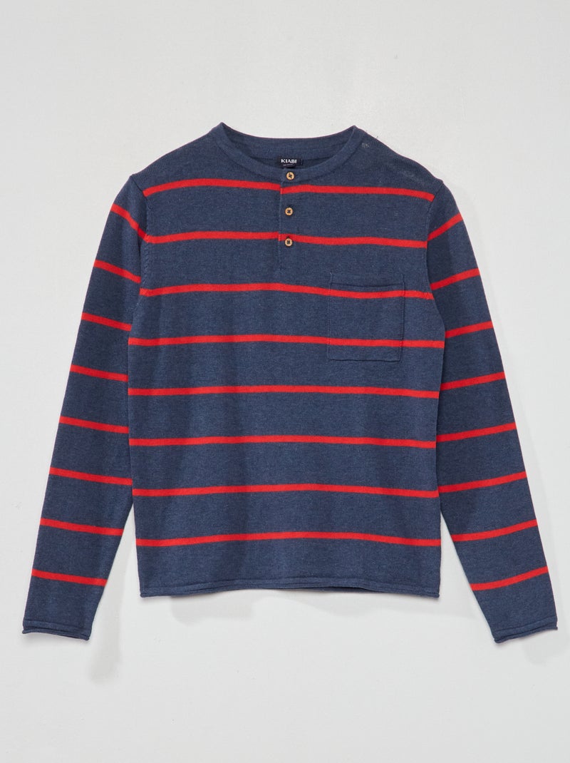 Jersey ligero de cuello panadero ROJO - Kiabi