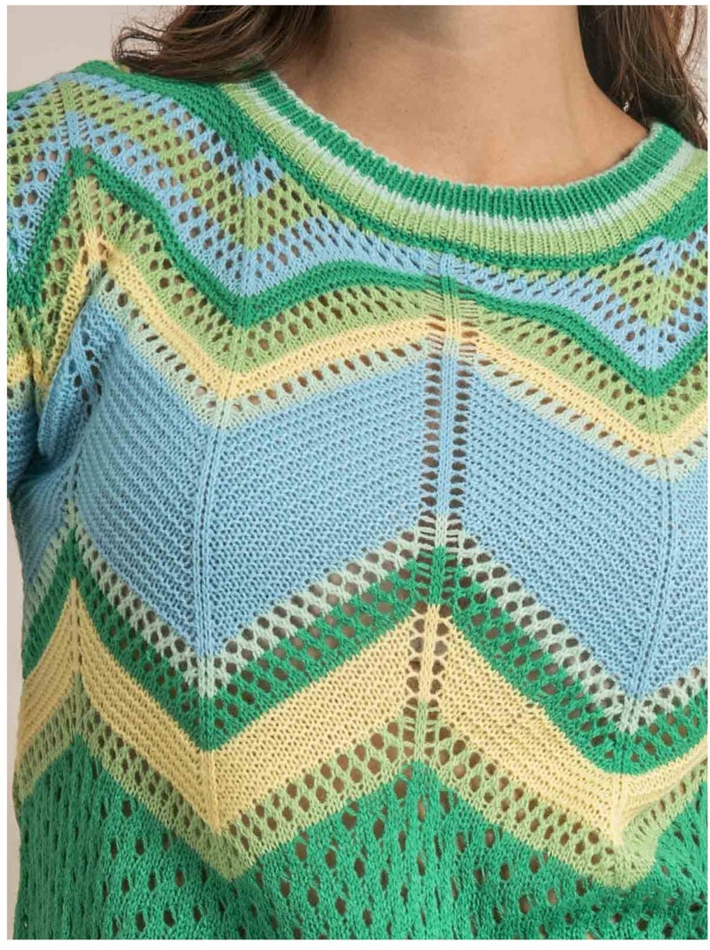 Jersey ligero de manga corta KURINA Verde - Kiabi