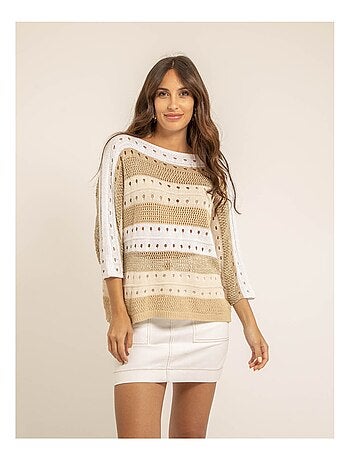 Jersey ligero de punto calado KARLA