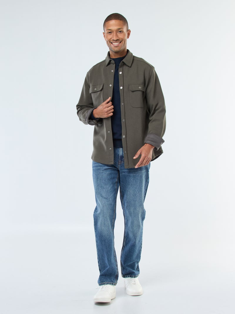 Jersey ligero de punto fino con cuello alto Azul - Kiabi