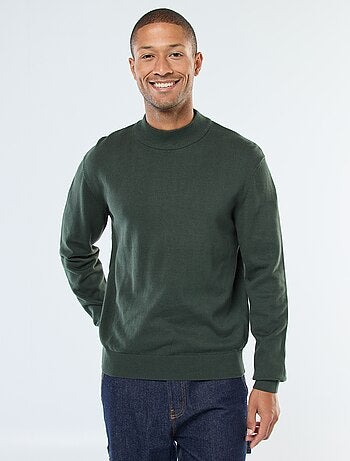 Jersey ligero de punto fino con cuello alto