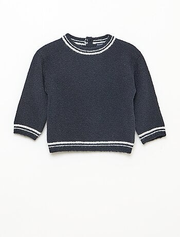 Jersey liso con bordes en contraste