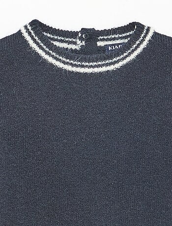 Jersey liso con bordes en contraste