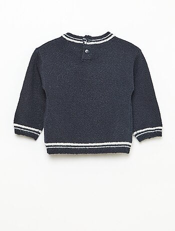 Jersey liso con bordes en contraste