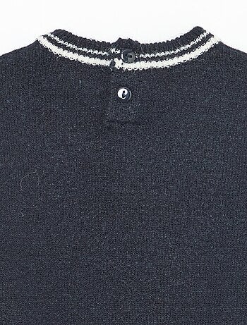 Jersey liso con bordes en contraste