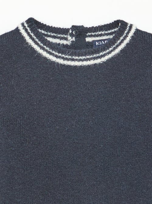 Jersey liso con bordes en contraste - Kiabi