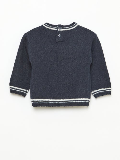 Jersey liso con bordes en contraste - Kiabi